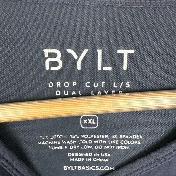 Bylt Drop Cut Lux Dual Layer Navy Long Sleeve Shirt Men’s XXL Read - Picture 4 of 9